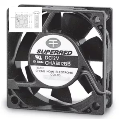 ventilador de refrigeração 1700-3600 RPM da C.C. de 60x60x23mm para o refrigerador elétrico da chaminé/forno/parede