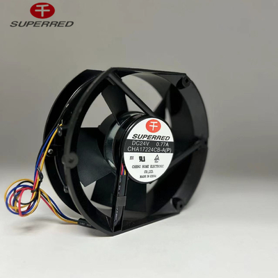 PBT de plástico preto CPU Ventilador DC 120x120x38mm Fente de arrefecimento DC de saída de sinal