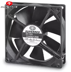 92x92x25mm DC ventilador de arrefecimento com 22-156 CFM fluxo de ar e AWG26 fio de chumbo