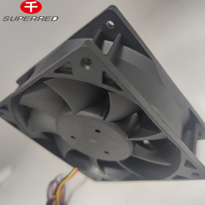 80 x 80 x 25 mm 12 V DC Ventilador de computador com dimensões e saída de sinal opcional